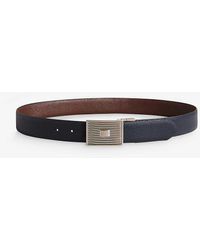 Ted Baker - Aydon Logo-buckle Leather Belt - Lyst