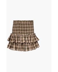 Isabel Marant - Naomi Check-print Cotton Mini Skirt - Lyst