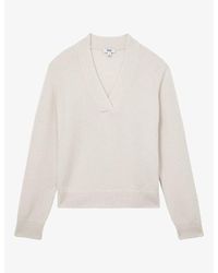 Reiss - Blanche Shawl-Neck Cashmere Jumper - Lyst
