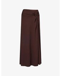 Dissh - Hadley Twist Stretch-Woven Midi Skirt - Lyst