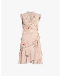 AllSaints - Ari Kora-print Mini Dress - Lyst