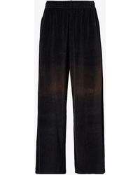 Acne Studios - Fega Faded-patch Wide-leg Mid-rise Stretch-cotton jogging Bottoms - Lyst