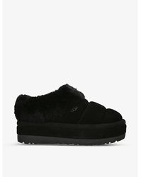 UGG - Tazzlita Logo-embroidered Suede And Shearling Ankle Boots - Lyst