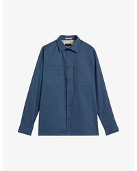 Ted Baker - Hastings Patch Pocket Stretch-cotton Twill Overshirt - Lyst