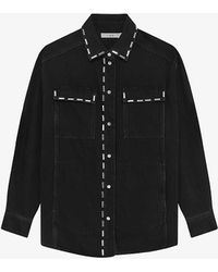 IRO - Danil Contrast Top-stitch Denim Shirt - Lyst