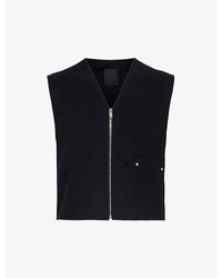Givenchy - Brand-embroidered V-neck Cotton Vest X - Lyst