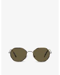 Giorgio Armani - Ar6112j Rectangular-frame Acetate And Metal Sunglasses - Lyst