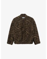 IRO - Louane Zebra-Pattern Woven Bomber Jacket - Lyst