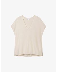 The White Company - Textured Stitch Knitted Cotton Top - Lyst