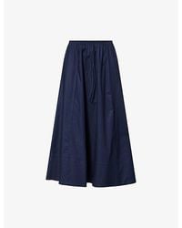 Reformation - Cleo A-Line Cotton Midi Skirt - Lyst
