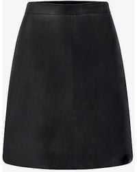 Ro&zo - Regular-fit High-rise Leather Mini Skirt - Lyst