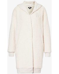 DKNY - Logo-embroidered Relaxed-fit Fleece Hoody - Lyst