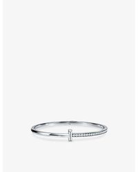 Tiffany & Co. - T1 Narrow 18Ct- And 0.92Ct Diamond Small Bracelet - Lyst