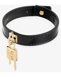 Givenchy - Padlock-embellished Leather Bracelet - Lyst