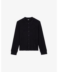 The Kooples - Collared Button-Down Stretch Wool-Blend Jumper - Lyst