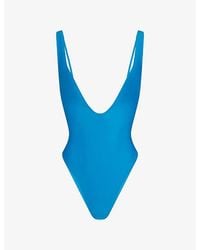 Skims - Signature Swim Plunge One-Piece - Lyst