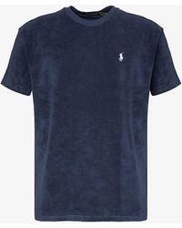 Polo Ralph Lauren - Newport Vy Brand-embroidered Terry-texture Cotton-blend T-shirt - Lyst