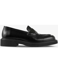 Sandro - Logo-debossed Chunky-sole Leather Loafers - Lyst