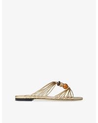 Jimmy Choo - Lova Mule Flat Leather Sandals - Lyst