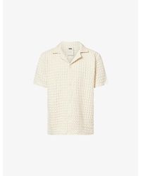 Oas - Cuba Camp-Collar Cotton-Waffle Shirt - Lyst