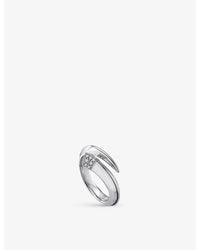Shaun Leane - Tusk Sterling Silver And Diamond Ring - Lyst