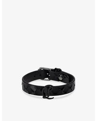 Christian Louboutin - Logo-buckle Leather Bracelet - Lyst