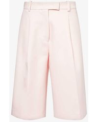 Jil Sander - Relaxed-fit High-rise Wool-blend Shorts - Lyst