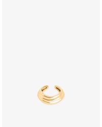 Astrid & Miyu - Ripple Wave 18Ct-Plated Sterling- Single Ear Cuff - Lyst