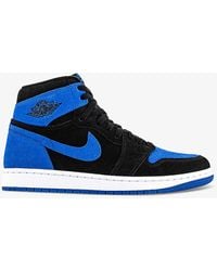 Nike - Air 1 High Brand-embroidered Leather High-top Trainers 9. - Lyst