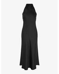 OMNES - Seychelles Halterneck Satin Maxi Dress - Lyst