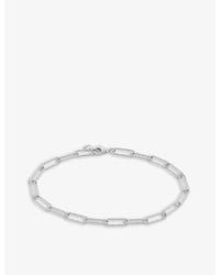 Monica Vinader - Alta Textured Sterling Bracelet - Lyst