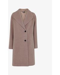 Whistles - Wide Collar Relaxed-fit Wool Blend Coat - Lyst