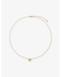 Monica Vinader - Infinity Heart Small 18Ct Vermeil Necklace - Lyst