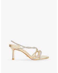 Dune - Milene Crystal-Embellished Heeled Sandals - Lyst