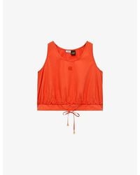 Loewe - X Paula's Ibiza Scoop-Neck Cropped Cotton Top - Lyst