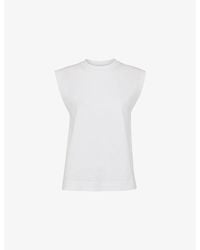Whistles - Edie Round-Neck Sleeveless Cotton Vest - Lyst