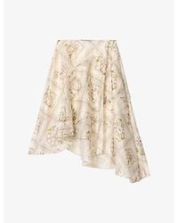 AllSaints - Manoy Graphic-Print Woven Mini Skirt - Lyst