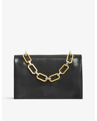 AllSaints - Yua Removable-chain Leather Clutch Bag - Lyst