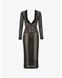 House Of Cb Raquel Long-Sleeve Lace Midi Dress in Black | Lyst UK House Of Cb Raquel Long-Sleeve Lace Midi Dress in Black | Lyst UK