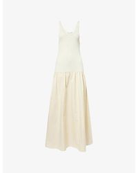 Frankie Shop - Iliya Drop Waist Cotton Blend Maxi Dress - Lyst