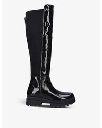 Carvela Kurt Geiger - Run 50 Cleated-sole Leather Knee-high Boots - Lyst