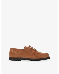The Kooples - Lace-Up Suede Loafers - Lyst