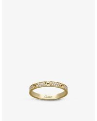 Cartier - Love 18Ct- And 0.19Ct Brilliant-Cut Diamond Ring - Lyst