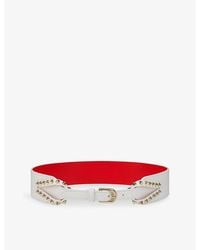Christian Louboutin - Cabata Spike Leather Belt - Lyst