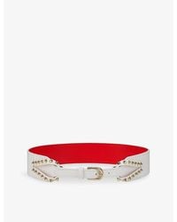 Christian Louboutin - Cabata Spike Leather Belt - Lyst