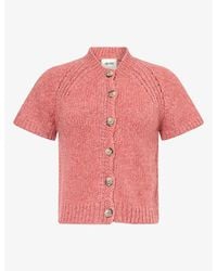 ME+EM - Short-Sleeve Alpaca And Wool Blend Cardigan - Lyst