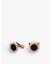 BVLGARI - 18Ct Rose- And Onyx Cufflinks - Lyst