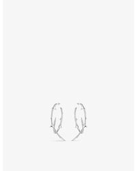 Shaun Leane - Rose Thorn Sterling Hoop Earrings - Lyst