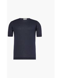 John Smedley - Belden Short-Sleeve Cotton Knitted T-Shirt - Lyst