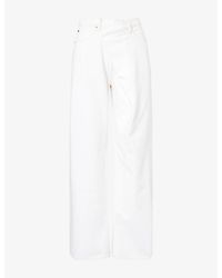 FRAME - The Crossover Wide-Leg Denim Jeans - Lyst
